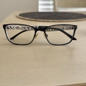 Black Glasses With White Sides